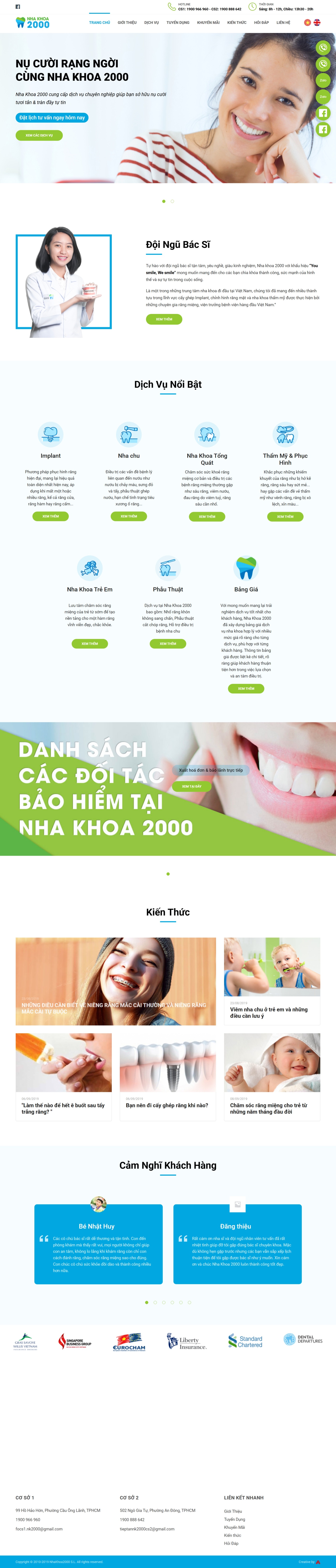 Website nha khoa NK002