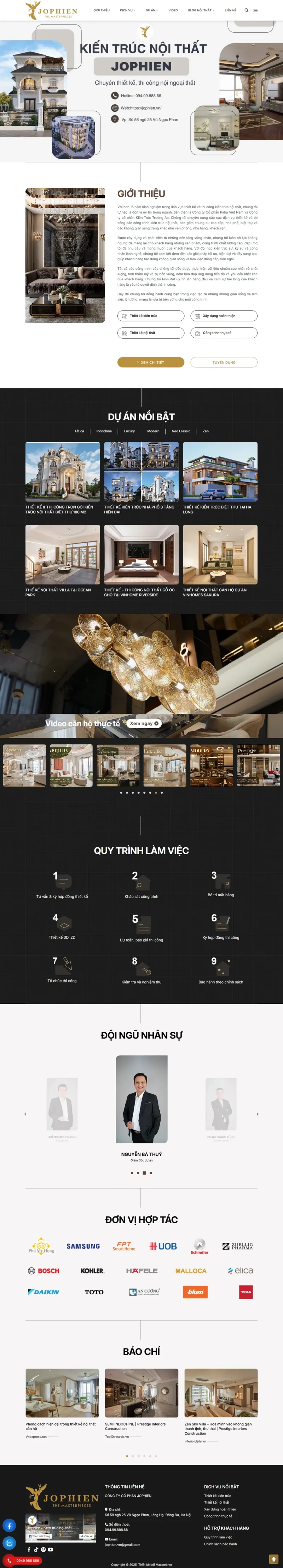 Website xây dựng XD001