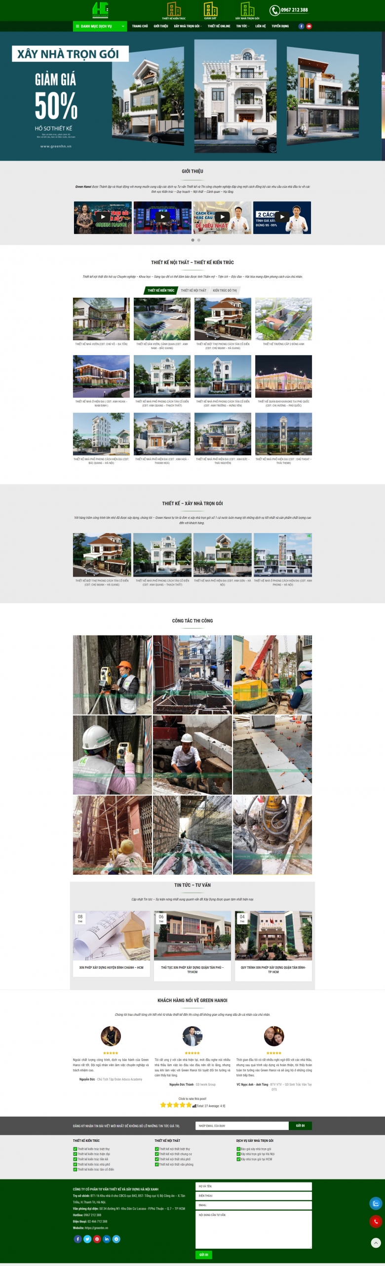Website xây dựng XD002